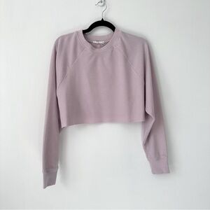 NIA Baby Pink Cropped Sweatshirt
